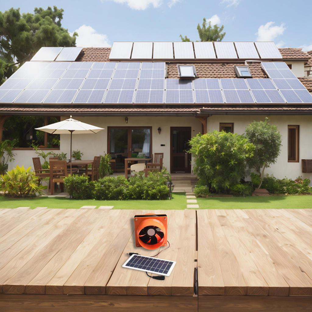 Daylight Operation Color Black 12V Solar Power Fan 4-inch Exhaust Fan Energy-Saving Design Powerful And Efficient