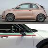 Naklejki Winylowe na Samochód Flaga Włoch Pasy Wyścigowe Grafika Drzwi Boczne Naklejka w Stylu Włoskim Akcesoria Do Fiat 500 Abarth 595 695 500C
