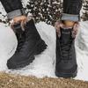 Winter Mens Boots Outdoor Non Slip Hiking Boots Lace Up Platform Boots Winter Super Warm Snow Boot Winter Sneakers for Men Botas