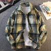 Camicia a Maniche Lunghe da Uomo Camicia Casual Larga Coreana Cappotto da Uomo