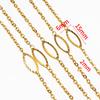 1Meter  Stainless Steel Geometry Hollow Border Chain Hip Hop Punk Gold Chain DIY Necklace Bracelet Bag Chains Material Wholesale
