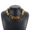 Catena da collo in gel per abbinamento colori Meier, set di orecchini con collana geometrica bohémien ZA da donna