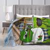 Fancy Pepes Frog  Flannel Blankets Winter  Soft Durable Bedding Throws for Child Bedroom Fluffy Bedspread Sofa Bed Cover