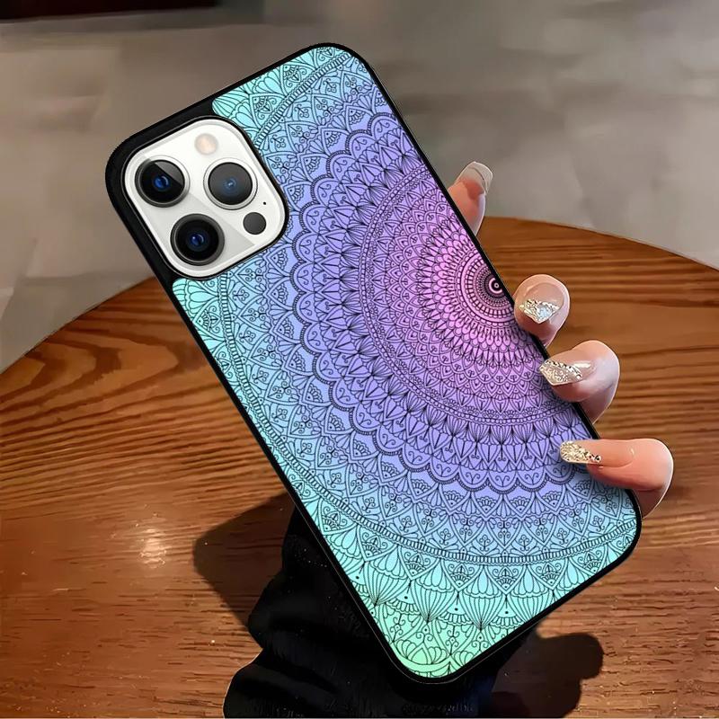 Mandala Pattern Phone Case For iPhone 17 Air 16 15 14 13 12 11 Pro Max Max Plus Bumper Case Cover