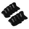 10 PCS Golf Iron Head Covers Golf Club Head Protective Cover Golf Putter Cover Set Black
