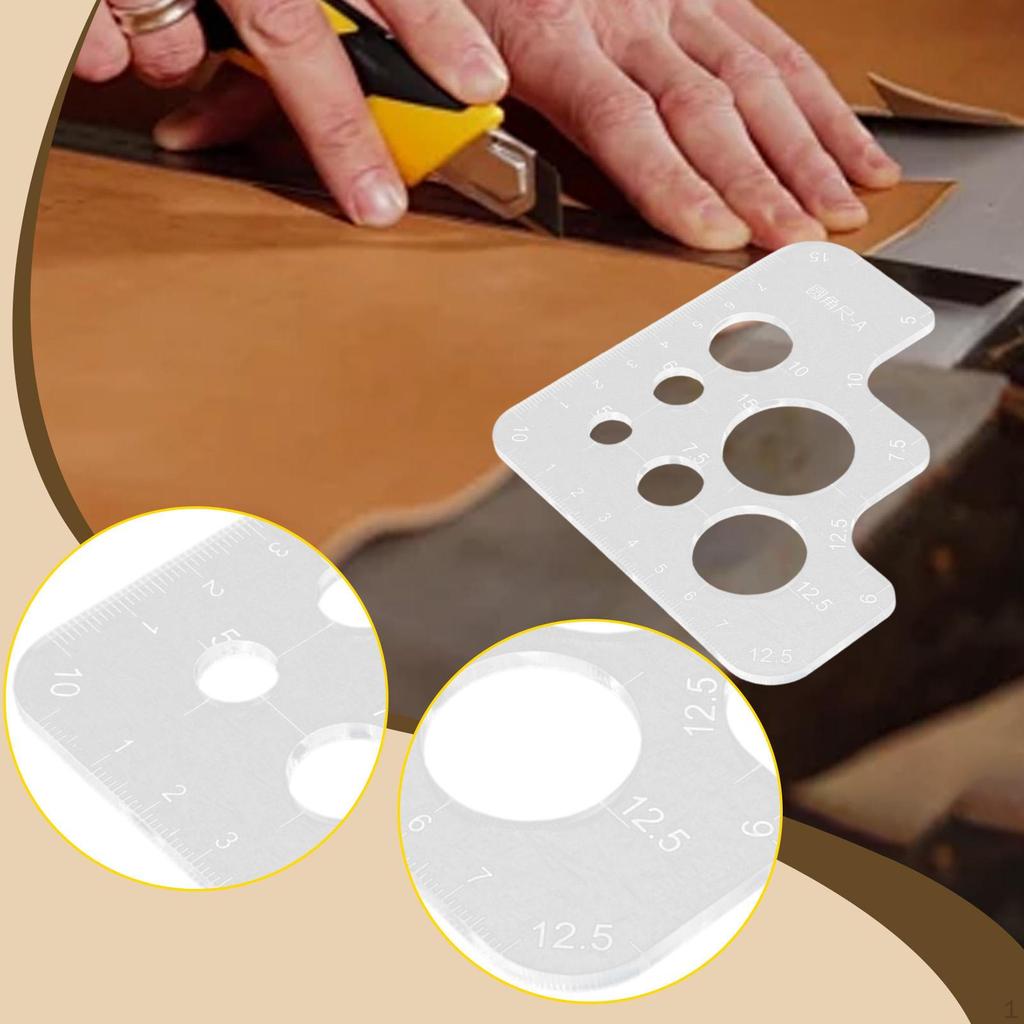 Round Corner Stitching Ruler Circle Template Clear Acrylic