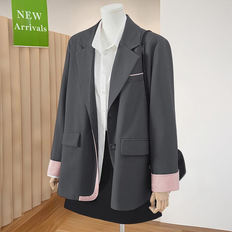 Женский приталенный блейзер Shechi средней длины с цветовыми блоками M