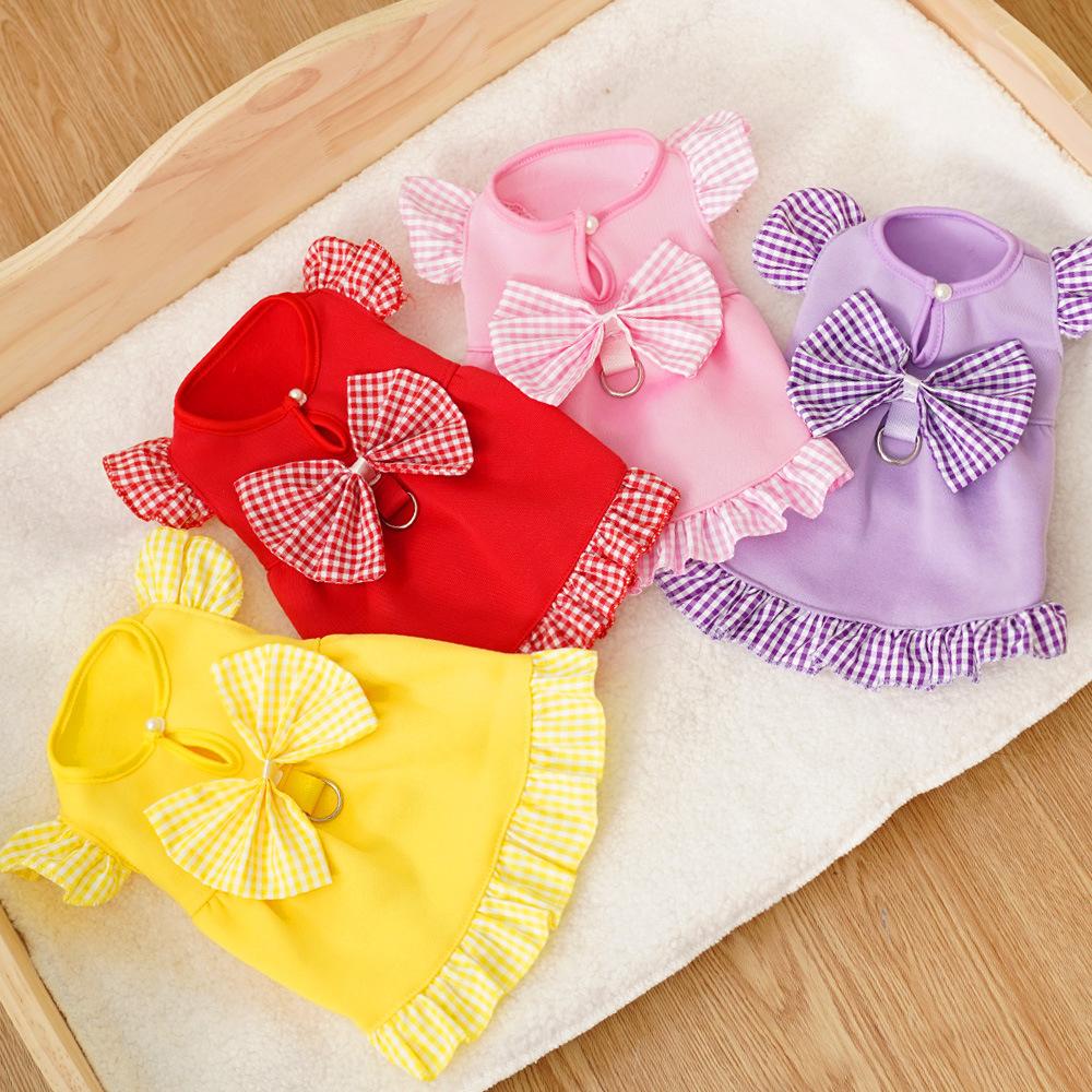Hot-selling Autumn and Winter Pet Dog Dog Cat Clothes New Dog Supplies Cat Sweater Velvet Can Lead Medium and Large Dogs