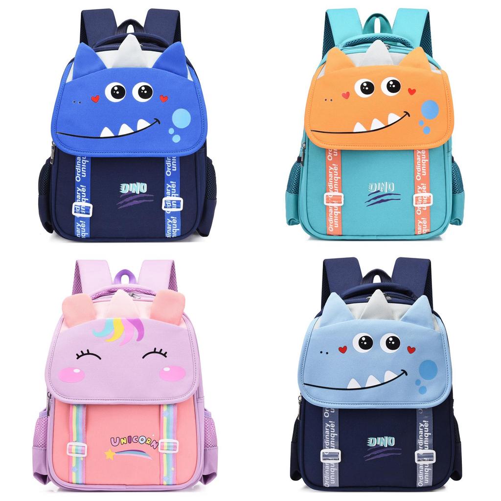 Mochila Infantil de Dinossauro Para Pré-escolares Com Nylon Respirável e Estampa de Animal Para Uso Escolar
