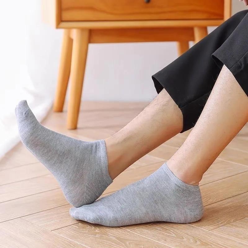 10 pairs of men's and women's socks, lightweight and breathable, soft polyester cotton socks, casual business ankle boat socks