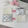 Zipper Button Sanitary Mat Bag Love Bow Credit Card Holder Simple Makeup Organizer  for Woman Girls