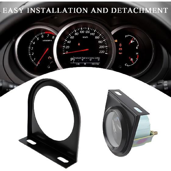 Single Gauge Mounting Panel, 2.1 Inch Gauge Mounting Panel Bracket Pod with Single Hole, Metal Gauge Pillar Bracket Holder for Most Vehicles'