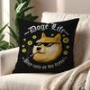Funny Dogecoin Fashion dog cushion cover Pillow Cover Decoration Room Home Sofa living Office Car Nordic Simplicity