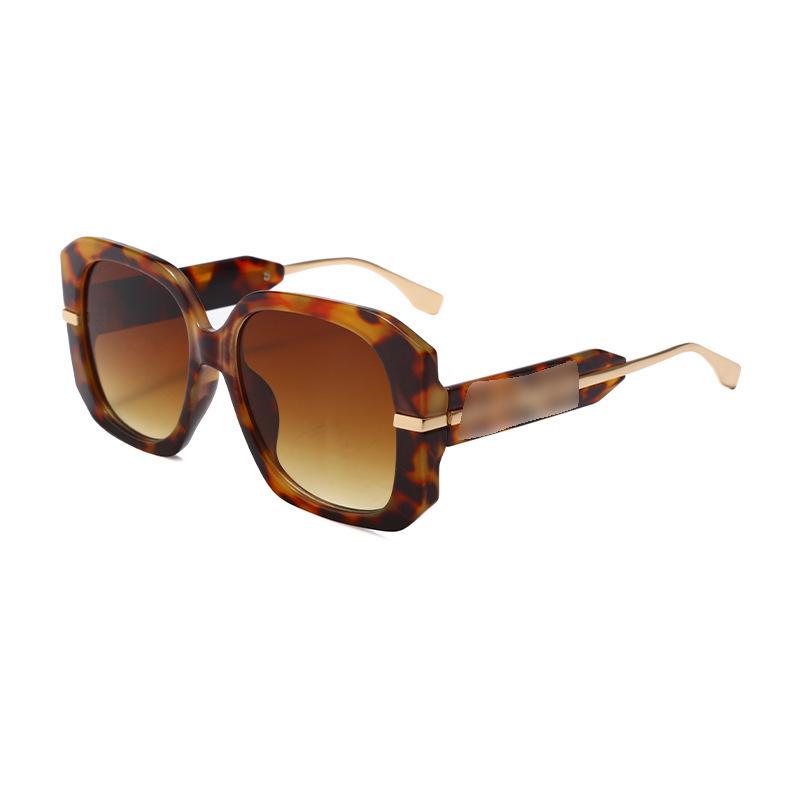 Vintage-Inspired European and American Large Frame Letter Sunglasses for Women