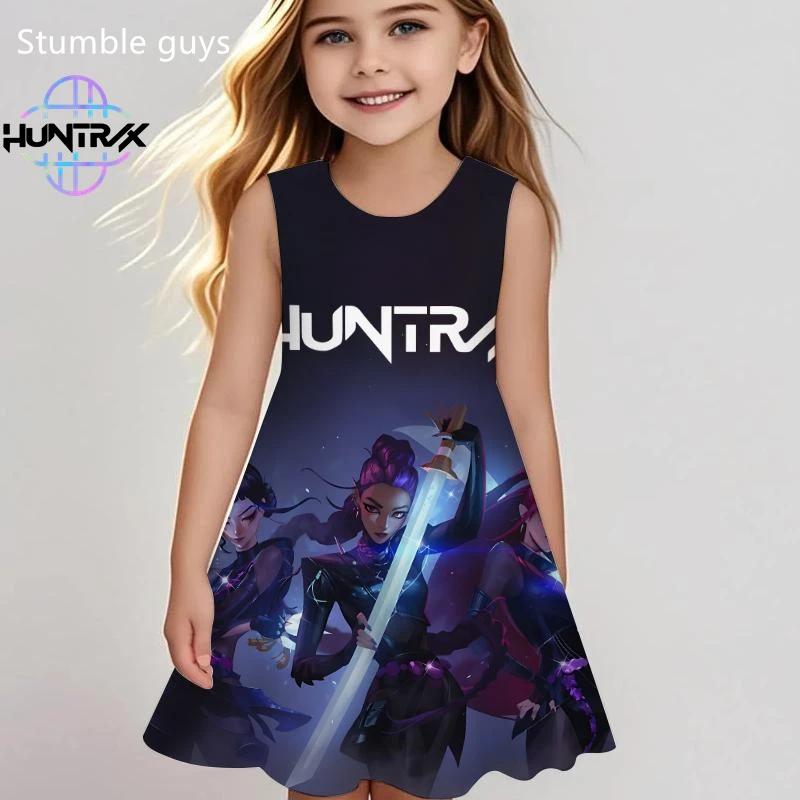 Children's Fashion Printed Clothing Casual Versatile Dresses Girls
