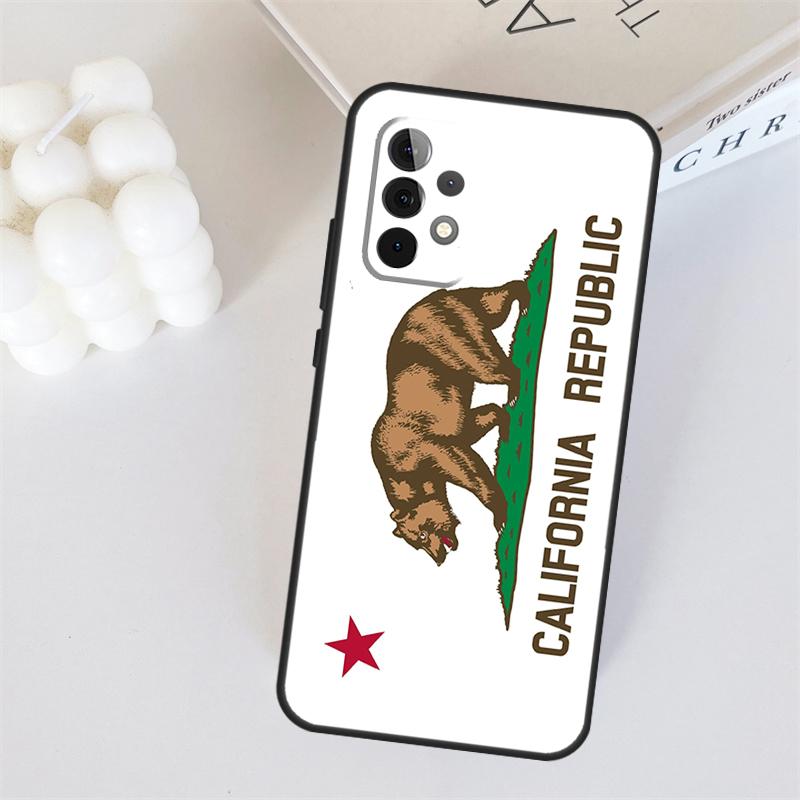 California Flag For Samsung Galaxy A53 A33 A55 A35 A15 A22 A32 A52 A54 A34 A14 A56 A36 A26 A16 A05 A06 Case