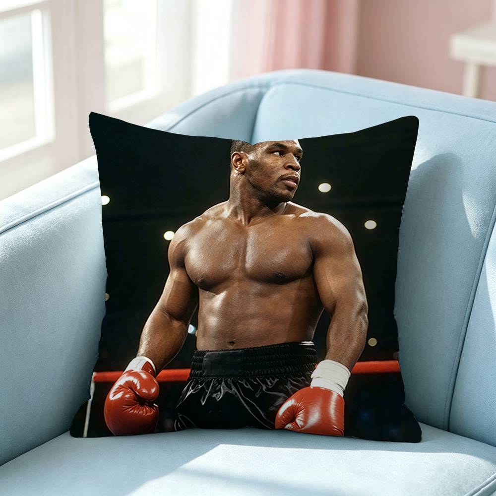 Iron Mike Tyson Knockout King Pillow Case Square DoubleSided Sofa Cushion Cover Bedroom Bedside Pillow