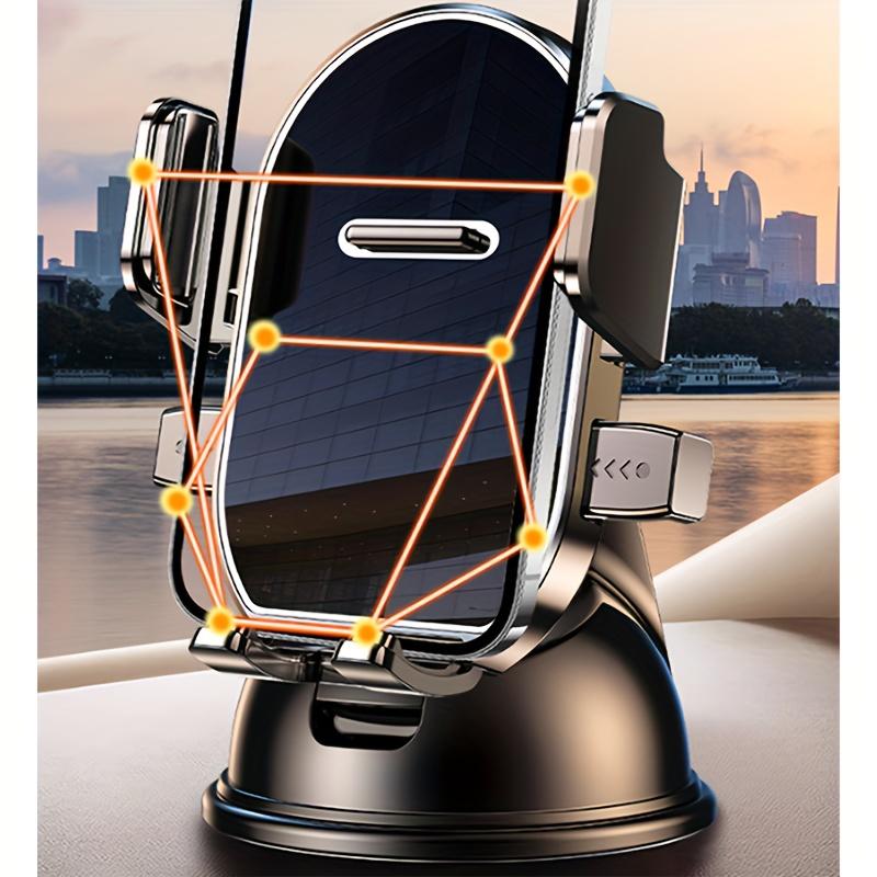 2026 Neuer 360° Auto-Handyhalter mit zusätzlichem Polster - Verstellbare Halterung für iPhone 14-17 Pro Max & Android Kompakte Armaturenbrett-Navigation