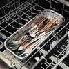 Stainless Steel Mesh Drain Basket Mesh Filtering Anti-rust Chopsticks Storage Basket Thickened Rectangle Vegetable Washing Basin