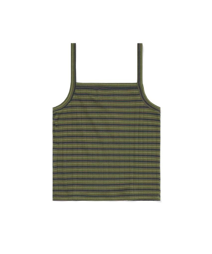 THISISNEVERTHAT Sleeveless Striped W Top Green