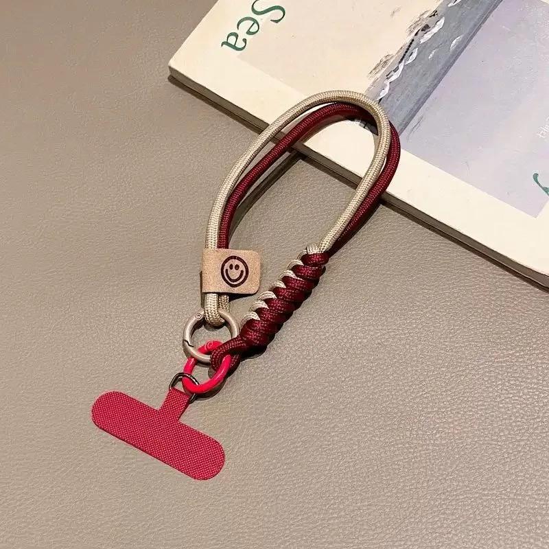 Handy-Lanyard Handgelenkschlaufe Gewebtes Handy-Lanyard Kreativer Schlüsselanhänger Hängeseil Anti-Verlust Sicherheitsarmband Universelles Kurzes Seil