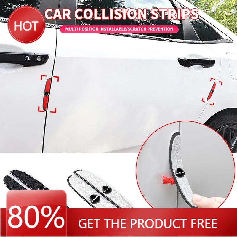 Car Sticker 4Pcs Car Door Bumper Rubber Anti-collision Stickers For Mercedes Benz AMG W206 W204 W205 W212 W213 W221 W222 W223 W2