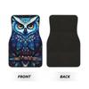 Magical Owl Pattern Print Car Floor Mats of 4 Pieces Anti Slip Front Rear Foot Mats Universal Car Accessories for SUV Van Truck