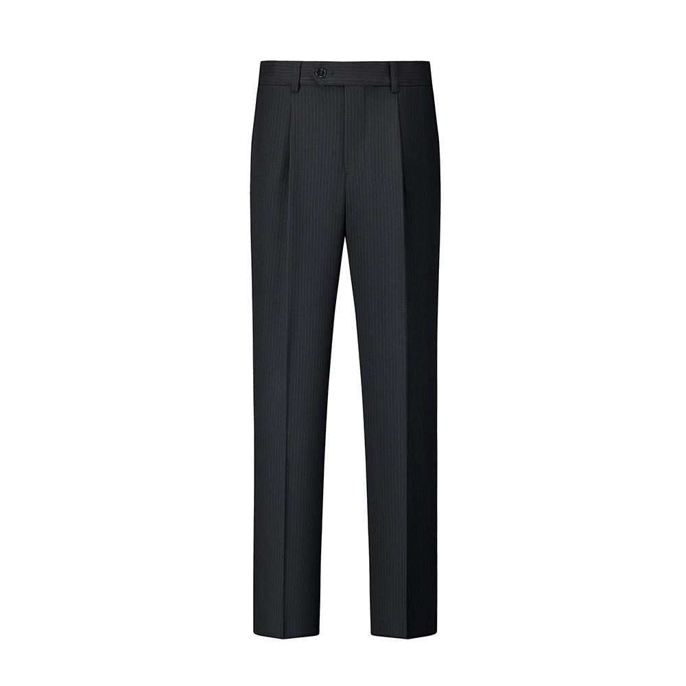 Costume Rayé Premium Double-Boutonnage pour Homme - Revers Pointu, Anti-froissage, Lavable en Machine, Idéal pour le Travail et les Occasions Formelles.