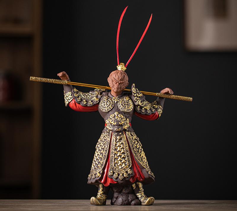 

Керамический Сунь Укун игра аниме Фигурки скульптуры статуэтка Дом Гостиная Комната Офис Стол украшение и аксессуары