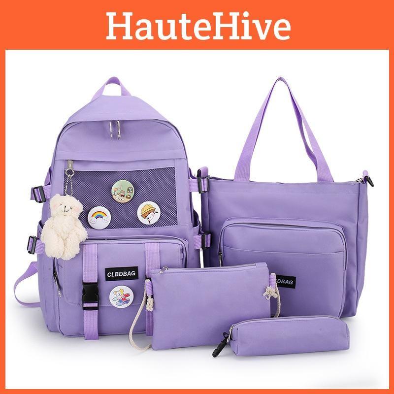 Practical School Cute Backpack Set With Waterproof Design For Boys And Girls