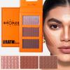 Tre färger Highlighter Rouge Palett Matt Pärlemorskimrande 3D Kontur Palett Framhävande Nässkugga Naturlig Naken Sminkpuder Kaka