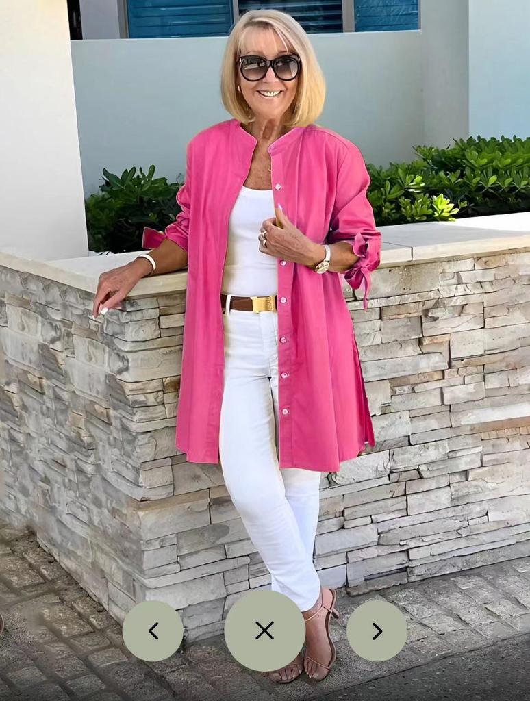 2024 Slim Fit Jednořadý Bavlněný Kardigan s Dlouhým Rukávem a Klopami