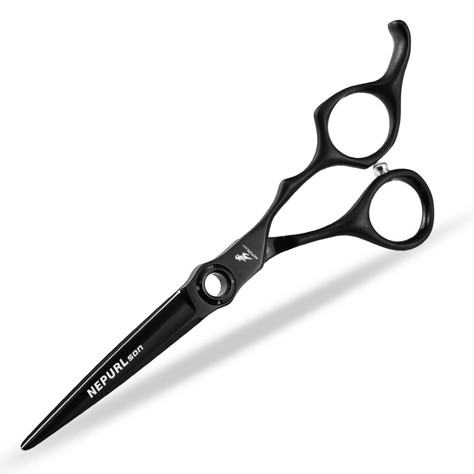 6.0 Black Napson Hairdressing Scissors & Thinning Shears for Salons