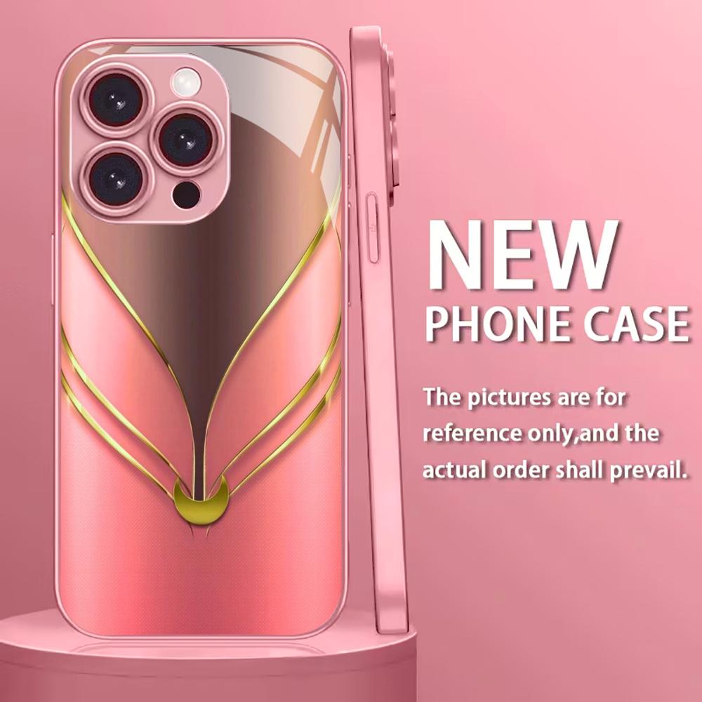 

Посеребренный Чехол из Закаленного Стекла для Телефона для iPhone Чехол для 11/12/13/14/15/16/17 Pro MAX iPhone 17