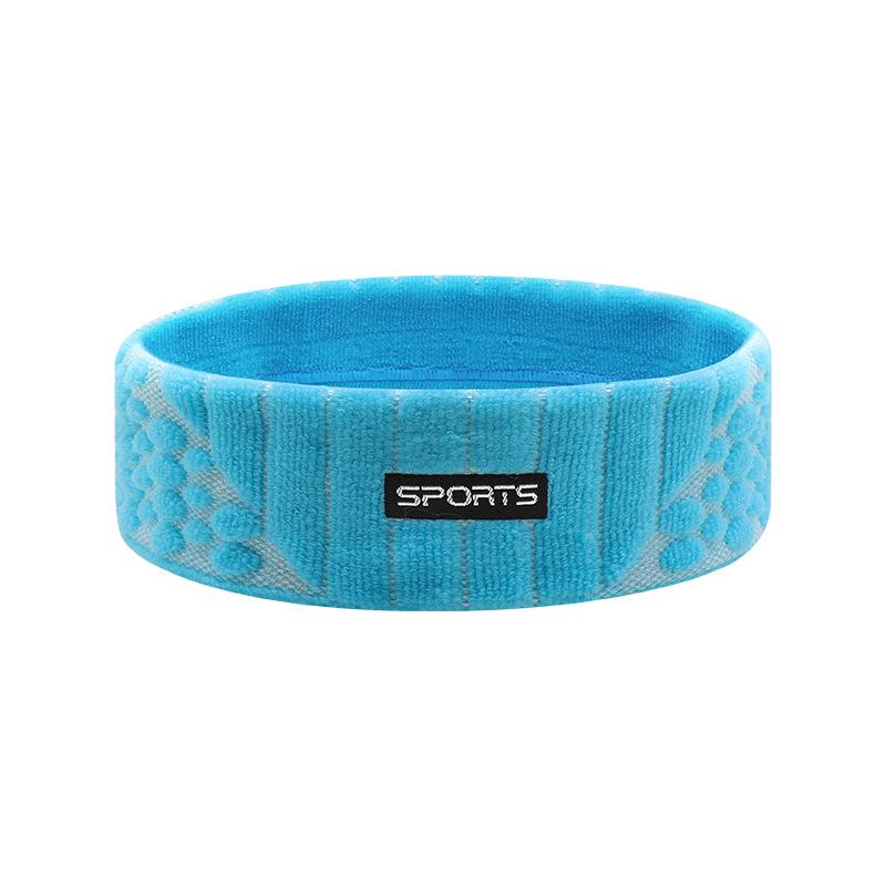 Unisex Sweat-Absorbing Sports Headband for Badminton, Running, and Fitness озеро синий