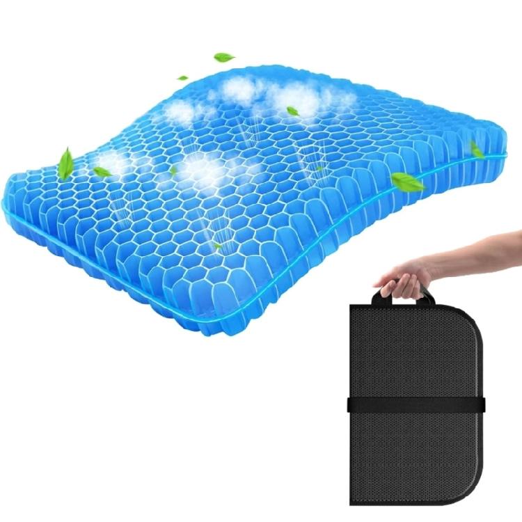 Ergonomic Folding Sitting Mats Honeycomb Gel Polyester Texture Collapsing Seat Pad for Outdoor Activity Daily Comfort