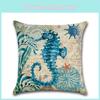Premium Quality Marine Ocean Cushion Cover With Timeless Sea Horse Design