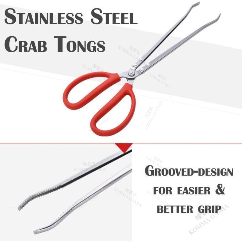 Anti-slip Long Handle Outdoor Tongs Professional Garbage Color Crab Loach Fish Catcher Pliers Multi-purpose High-strength