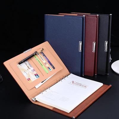 Simple Business Loose-Leaf Notebook with Custom Logo for Office Meetings