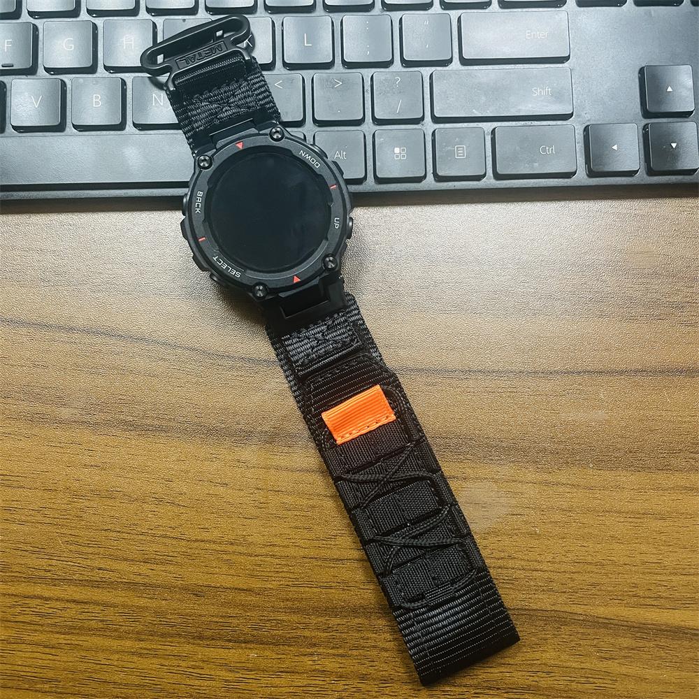 Bracelet en nylon coloré pour Huami Amazfit T-rex 2 boucles pour bracelet de rechange Huami Amazfit Trex/Trex Pro/Trex Ultra Bracelet tyrannosaure