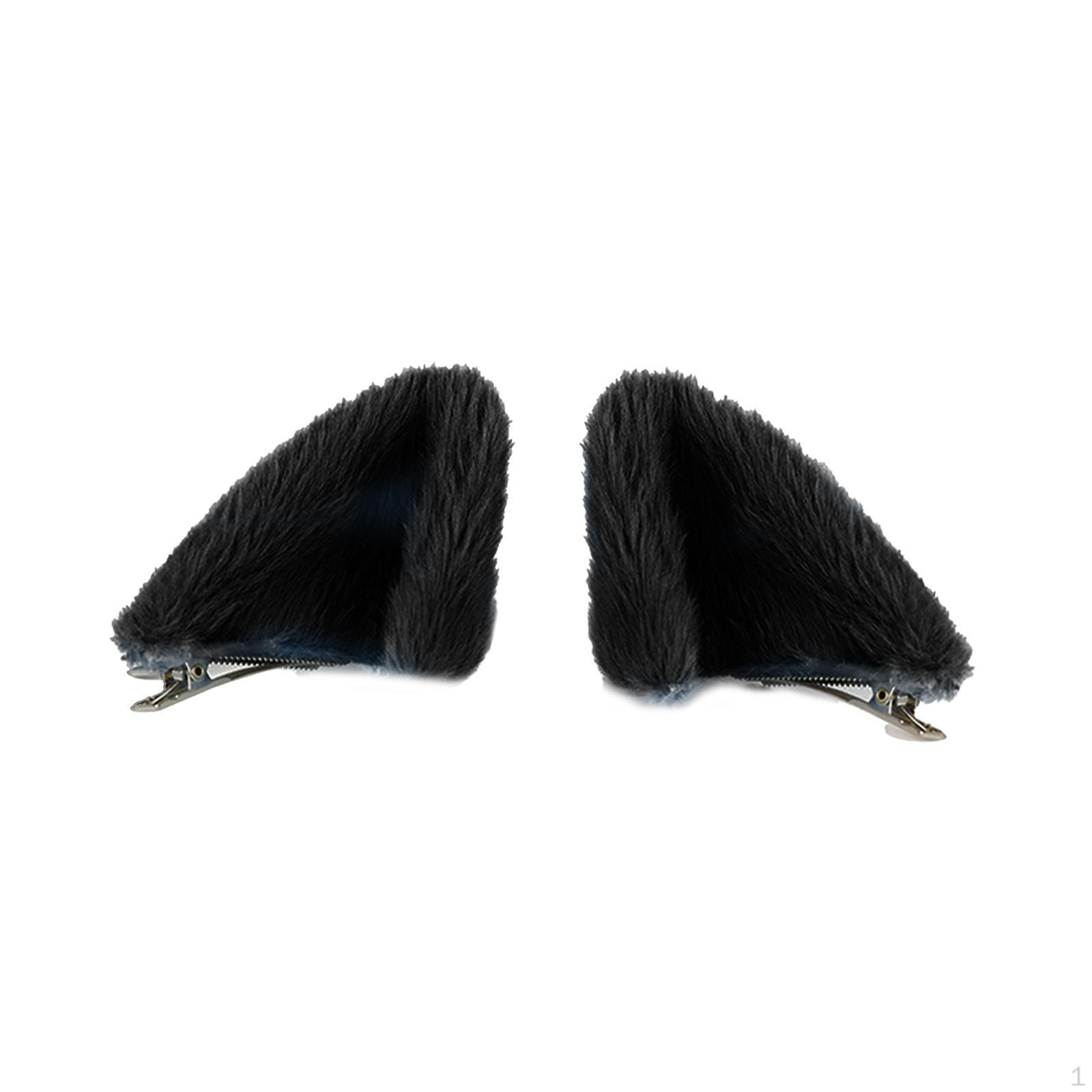 1 Pair Cosplay Plush Cat Ear Hair Clips Animal Accessories Kitten Ears Barrettes Headwear for