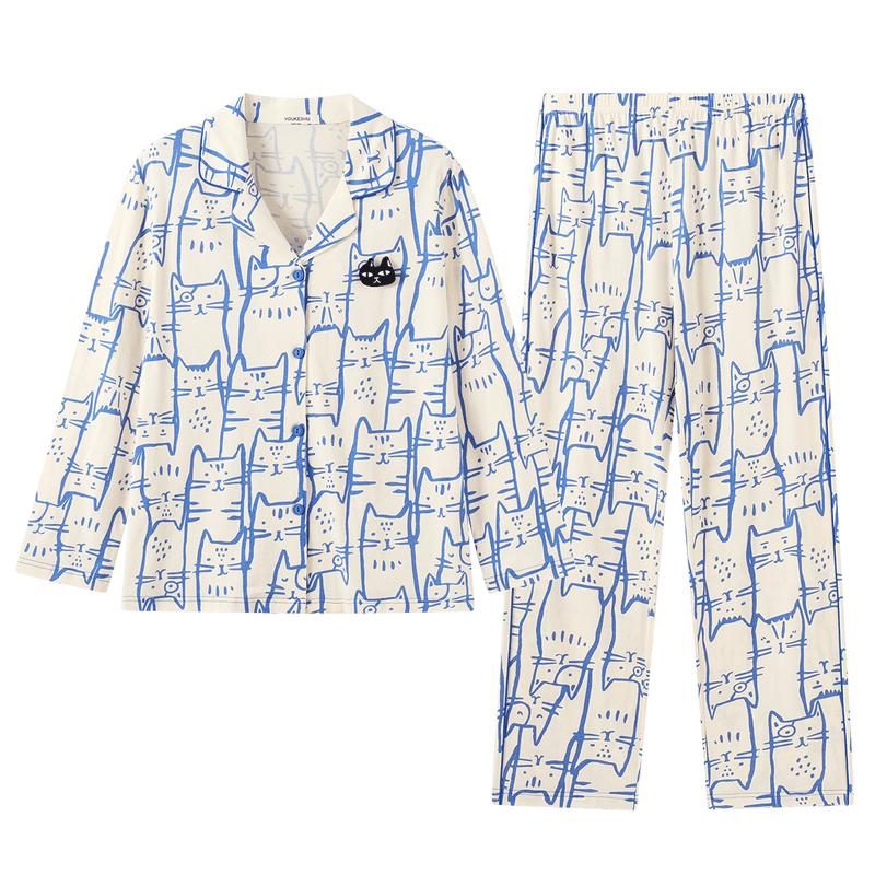 Women s Pure Cotton Loungewear Cardigan Set L
