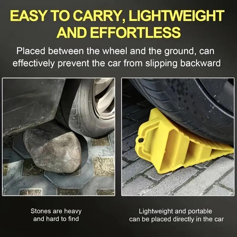 Spezieller Kunststoffhalter für Autoreifen, leichter und tragbarer Gummi-Unterlegkeil, mit ausgezeichnetem Anti-Rutsch-Effekt