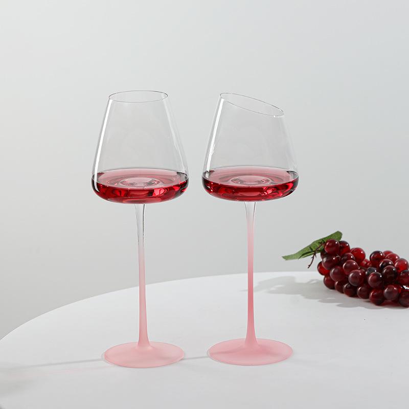 European Style Gradient Burgundy Crystal Goblet Wine Glass
