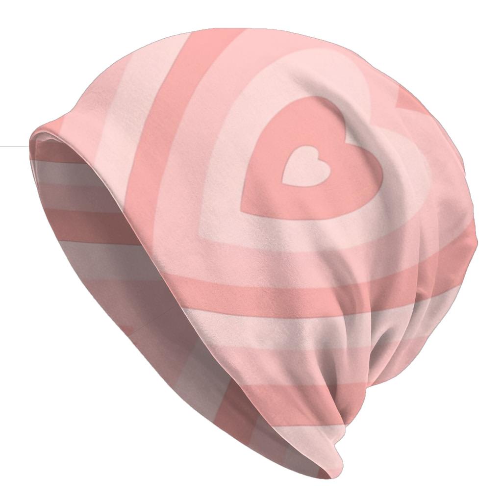 Bonnet Hats Pink Heart Men Women's Thin Hat Preppy Phone Case Retro Cap Street Skullies Beanies Caps