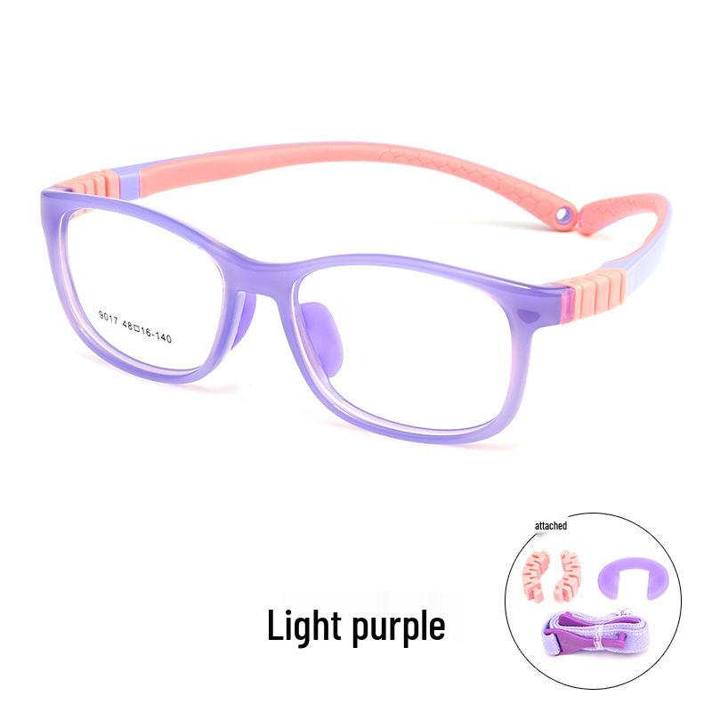 Ultra-Light Silicone Kids' Glasses Frame 9017ET: Durable Myopia Frames for Boys and Girls