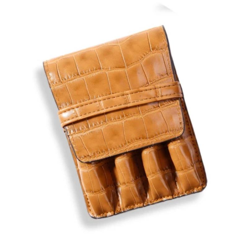 Шкіряний чохол для ручок, характерний для студентів, сумка для зберігання чотирьох ручок, портативний чохол для ручок для студентів, захисний чохол