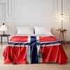 Norwegian Flag Design Blanket Print Blanket Soft and Cozy Perfect for the Living Room Bed Sofa or a Nap,gift