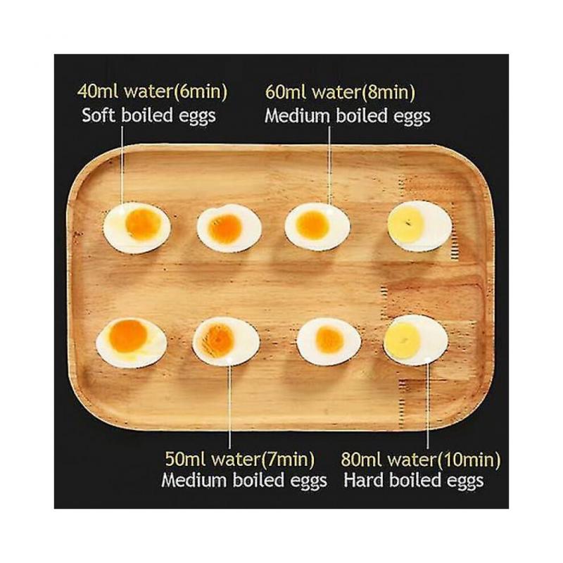 Electric Egg Boiler, Quick Egg Cooker Auto Shut Off, Ideal for Soft, Semi-Hard, Poached, Steamed Eggs, Vegetables and Dumplings, Stainless Steel Tray,