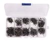 500Pcs Box High Carbon Steel Fishhooks Sharpened Barbed Circle Fishing Hooks Set 3 12 (#2)